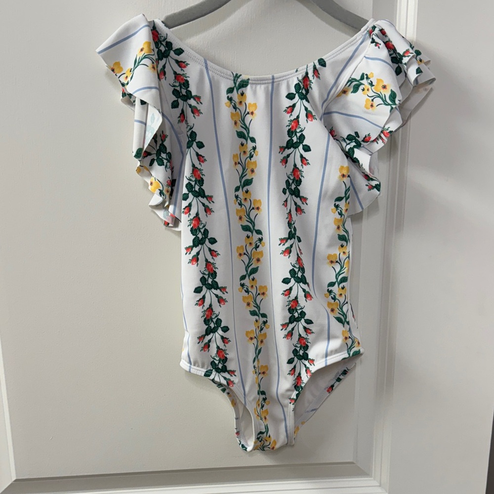 Janie and Jack Striped Floral Swimsuit